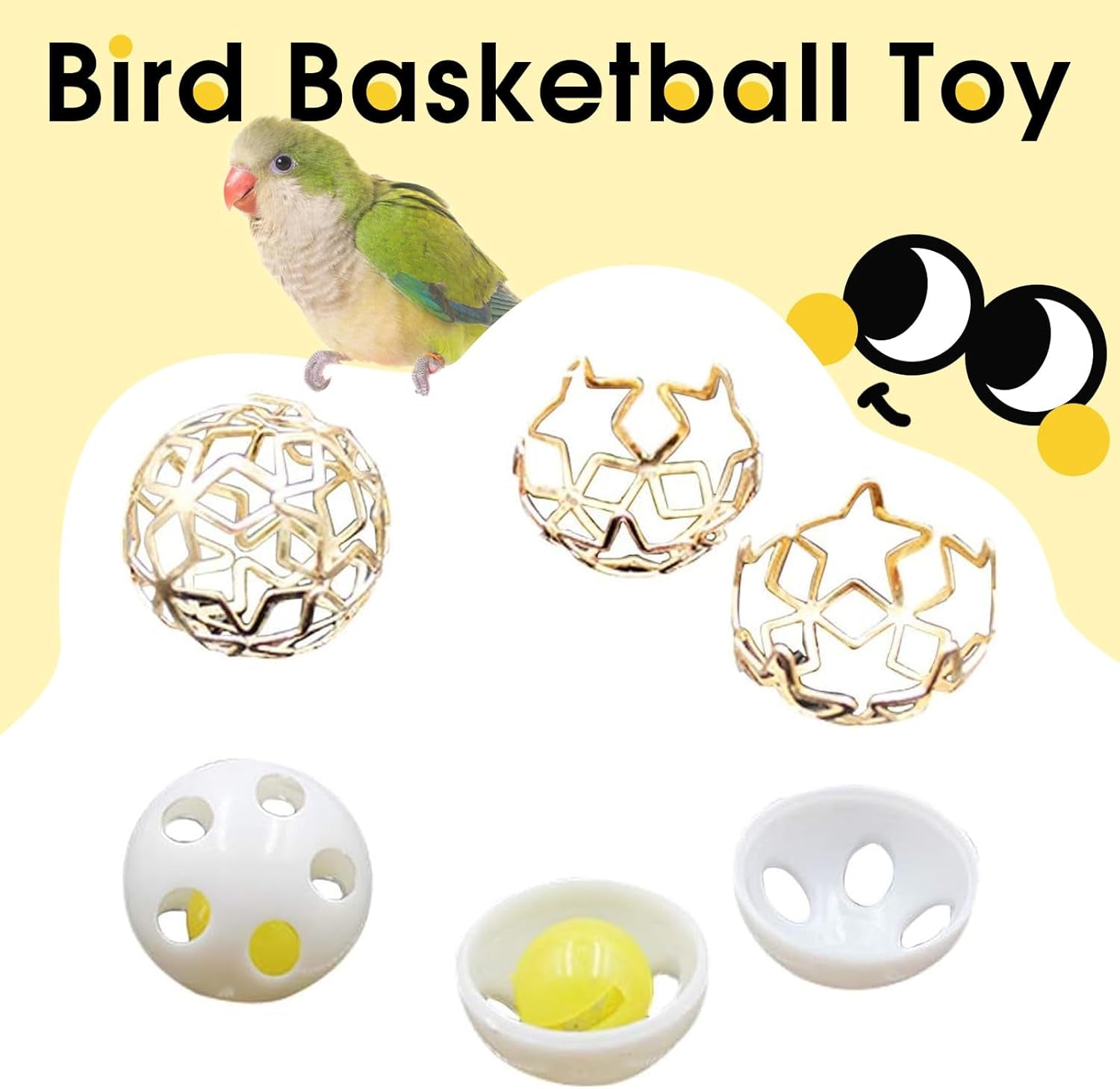 Bird Basketball Toy - Parrot Activity & Foraging Toys, Bird Training Gym