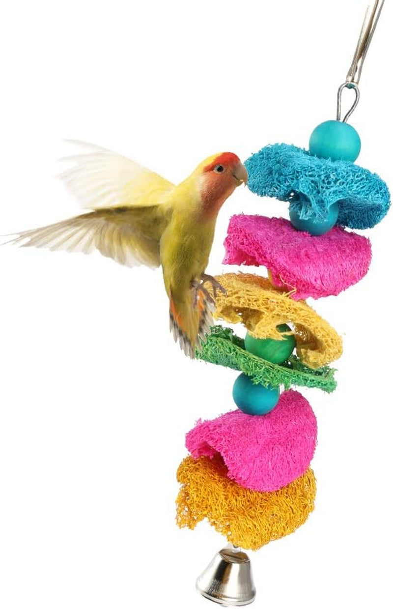 8 Packs Bird Toys Parrot Swing Toys Chewing Natural Wood and Rope Bungee Bird Toy for Anchovies Pet Toys Bird Toys for Parrots, Parakeet, Conure, Cockatiel, Mynah, Love Birds