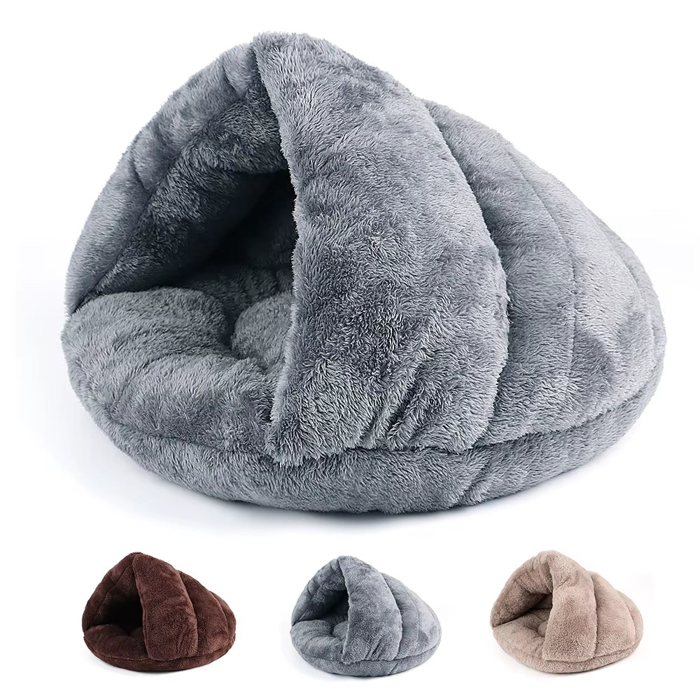 Soft Cat Bed Winter Warm Plush Pet Puupy Kitten Nest Kennel Deep Sleep Cats Cave House for Cats Small Dogs Products