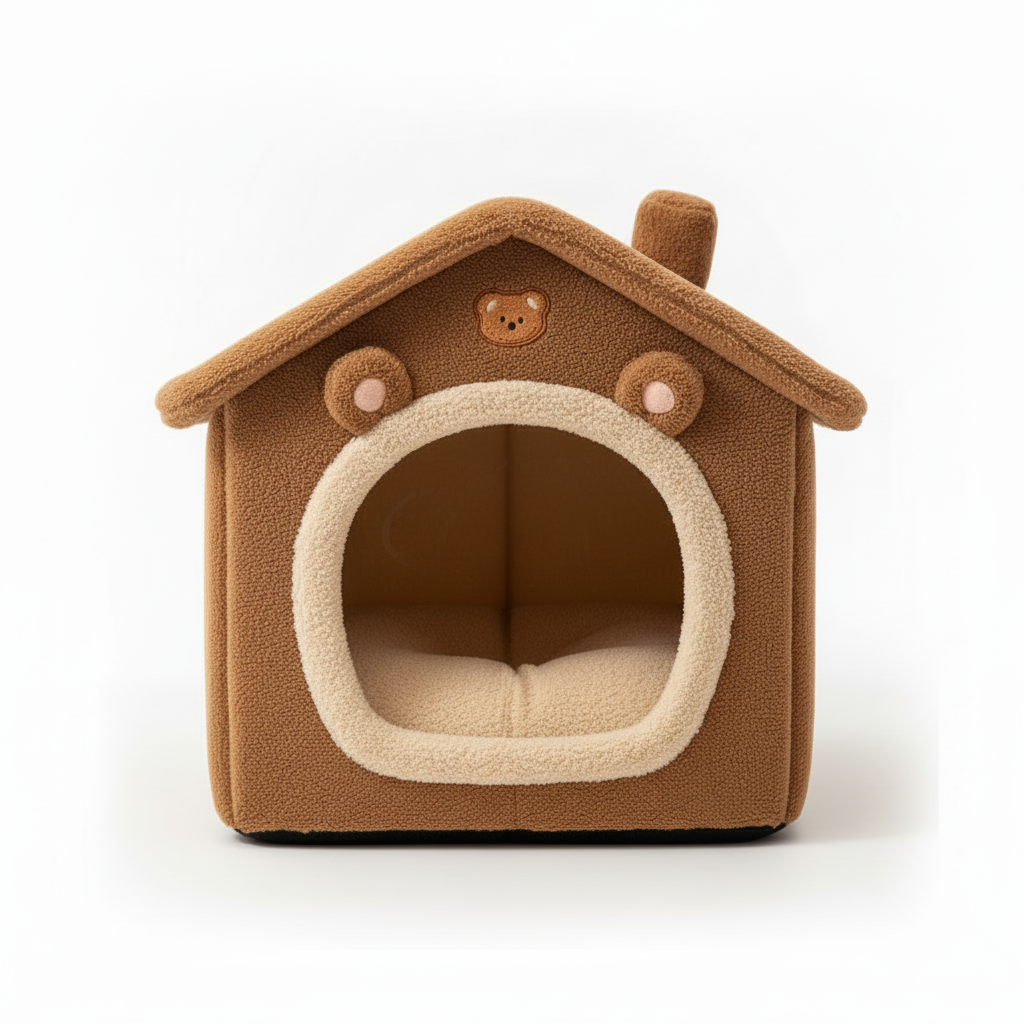 Brown pet house no watermark