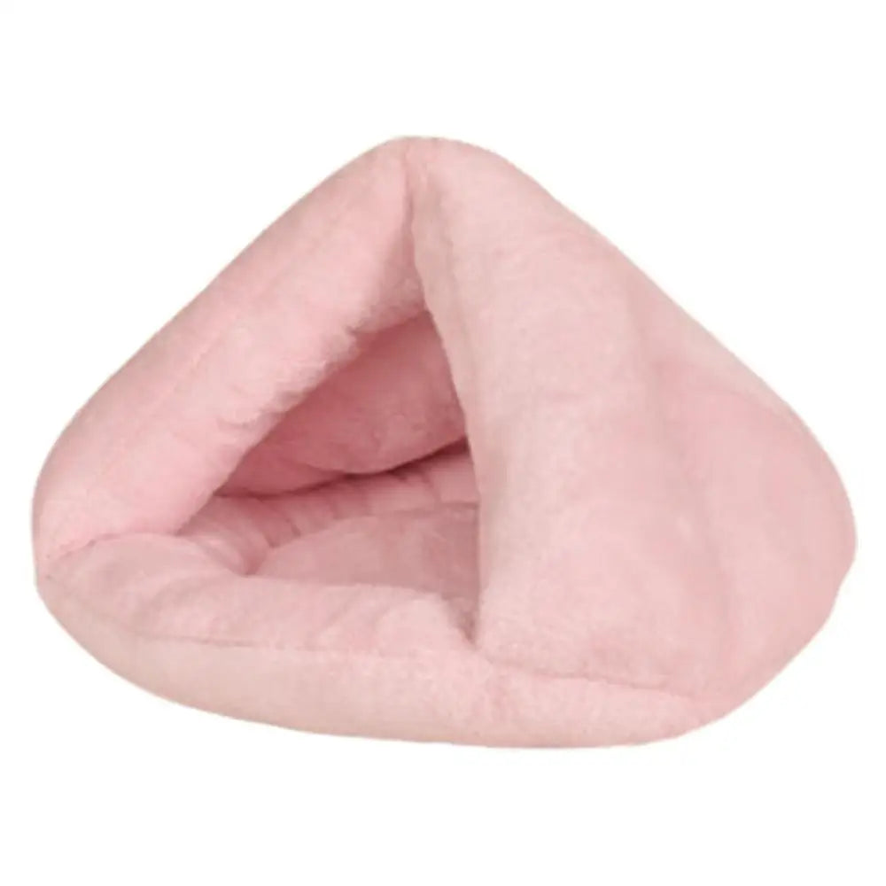Pet Cave Bed Warming Cat Beds Dog Sleeping House Triangle Semi-Enclosed Warm Cat Nest Pet Tent Cave Bed for Small Medium Puppies